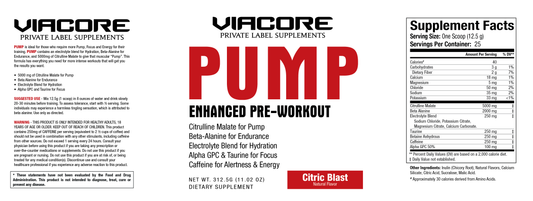 Pump Enhanced Pre-Workout Powder