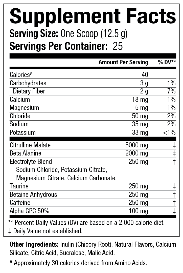 Pump Enhanced Pre-Workout Powder