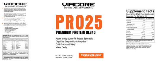 Pro 25 Whey Premium Protein Blend, 5lb