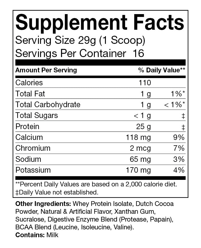 100% Whey Isolate Protein 1 lb