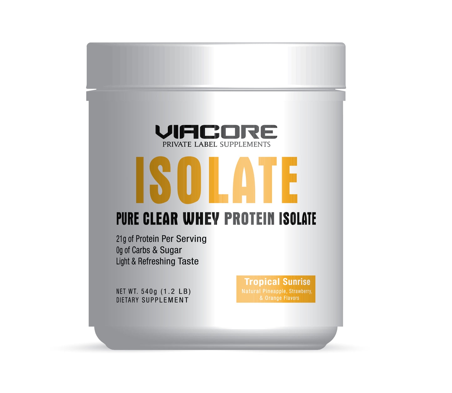 Pure Clear Whey Protein Isolate, Tropical Sunrise, (540 g / 1.2 lb)