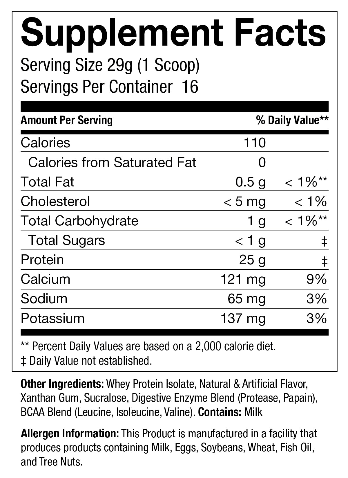 100% Whey Isolate Protein, 1 lb