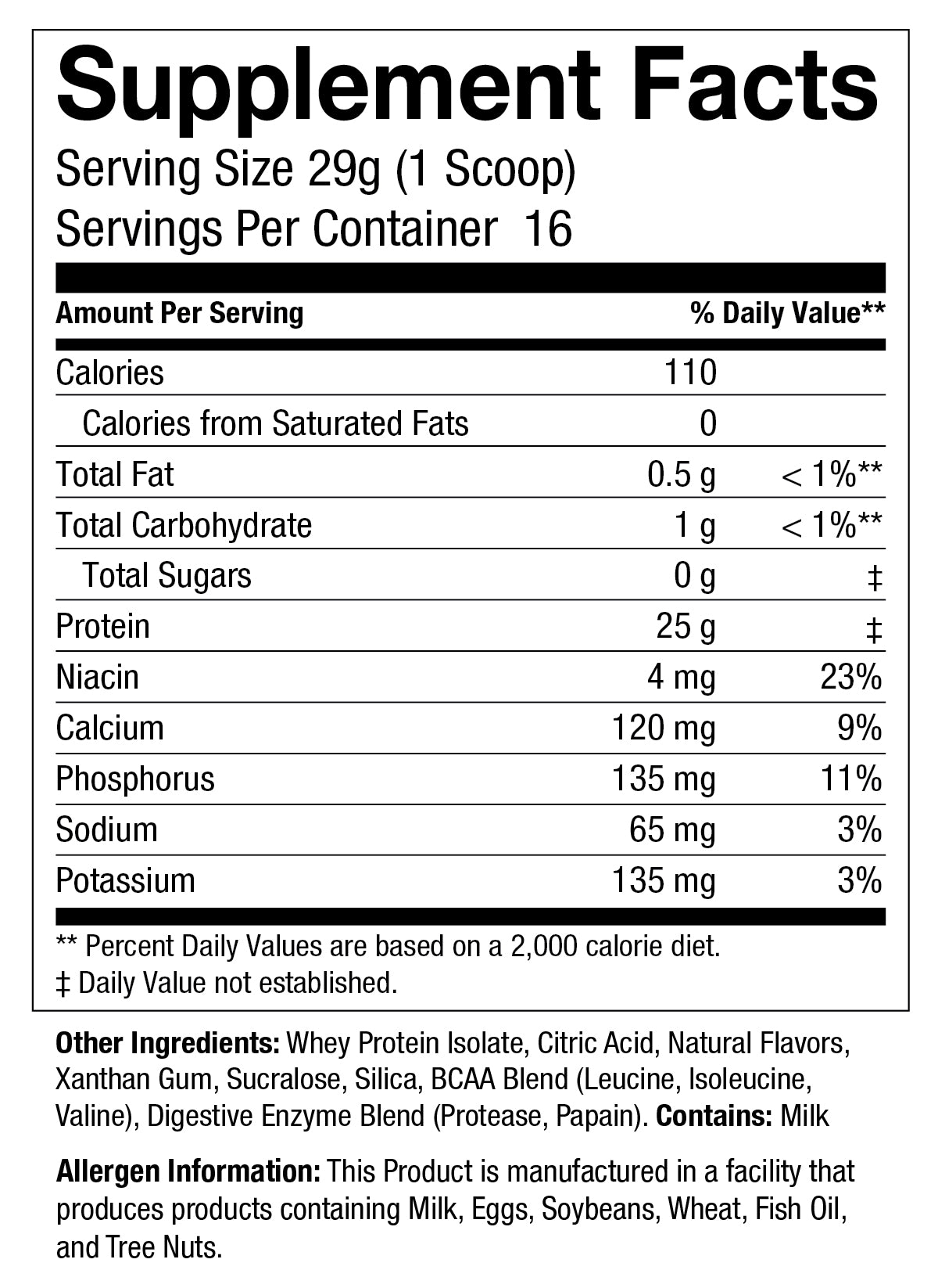 100% Whey Isolate Protein, 1 lb