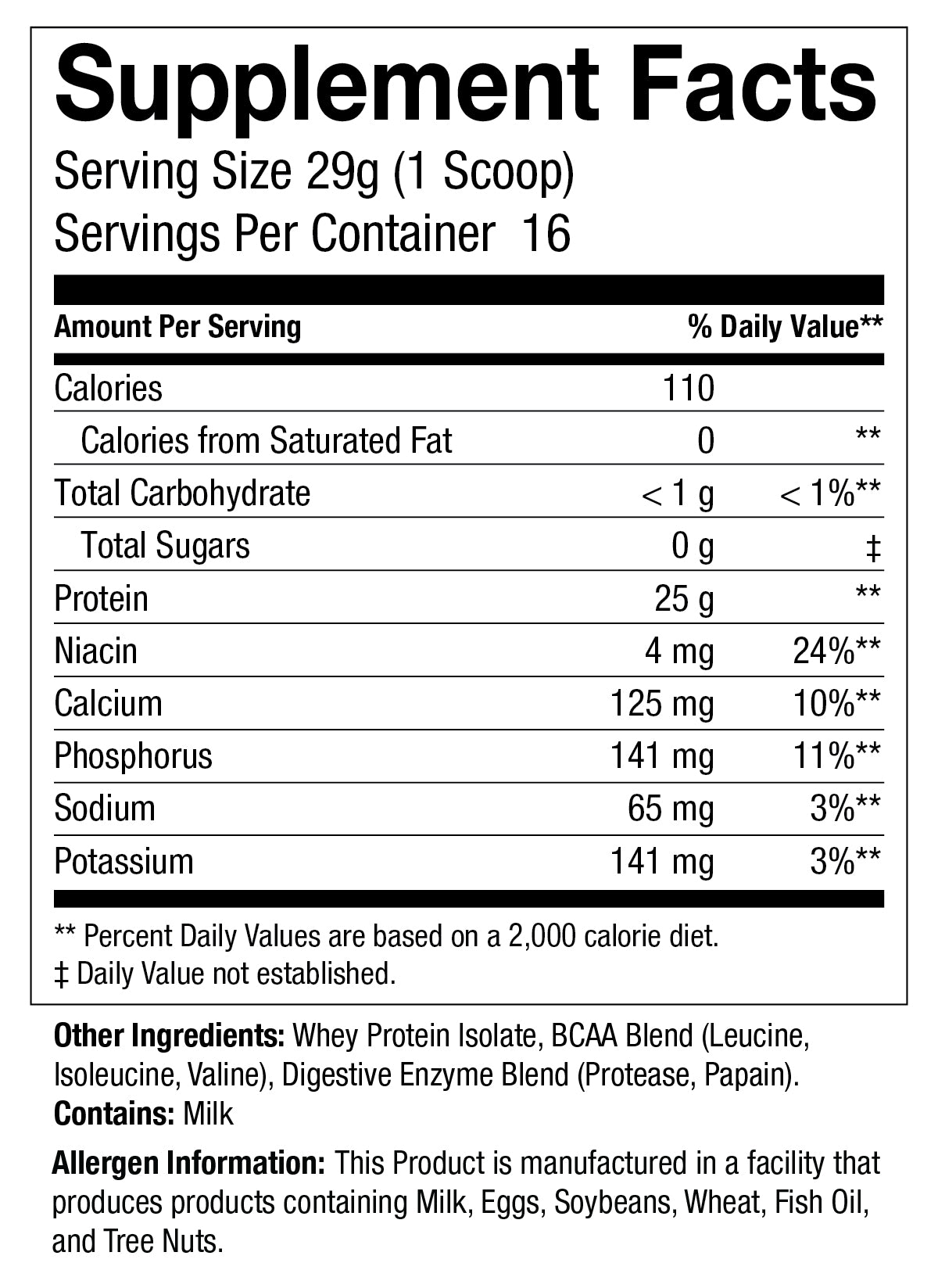 100% Whey Isolate Protein, 1 lb
