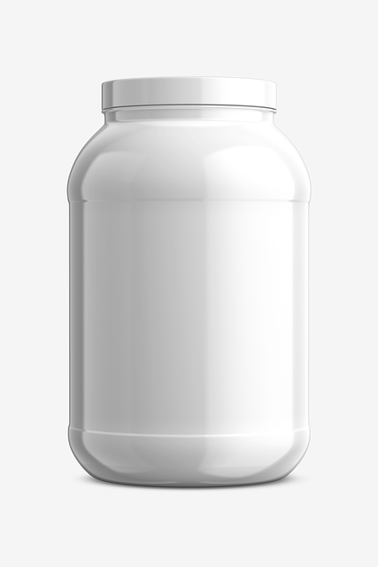 White plastic bottle, unlabeled