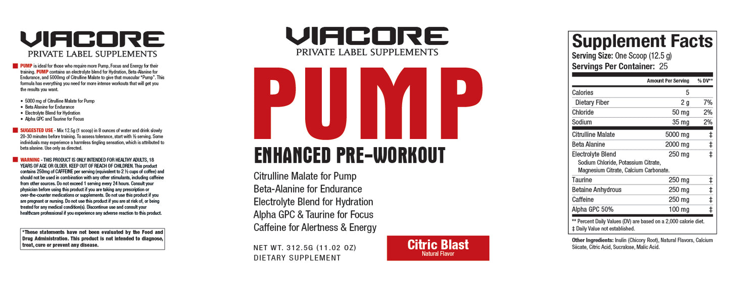 Pump Enhanced Pre-Workout Powder