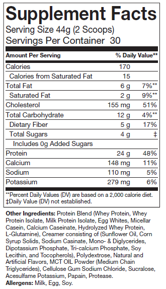 Seven Time-Released Meal Replacement Protein Blend