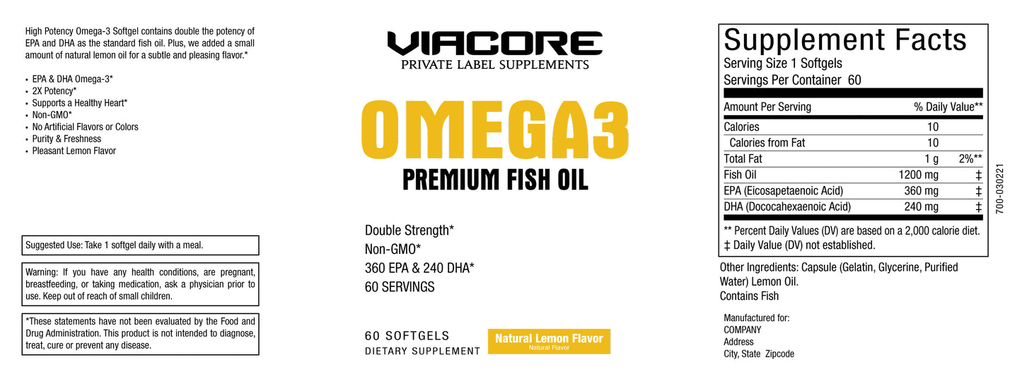 Fish Oil Softgel 60 Count